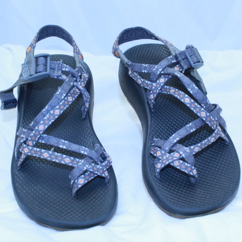 Chaco Size 8 Creed Golden ZX/2 Gray Orange Double Strap Toe Loop Sports Sandal